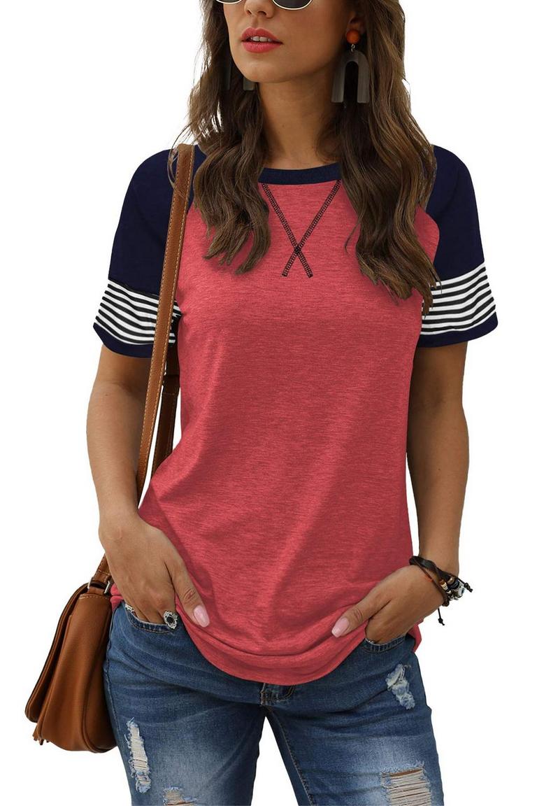 ADIBOSY STRIPED TUNIC TOPS