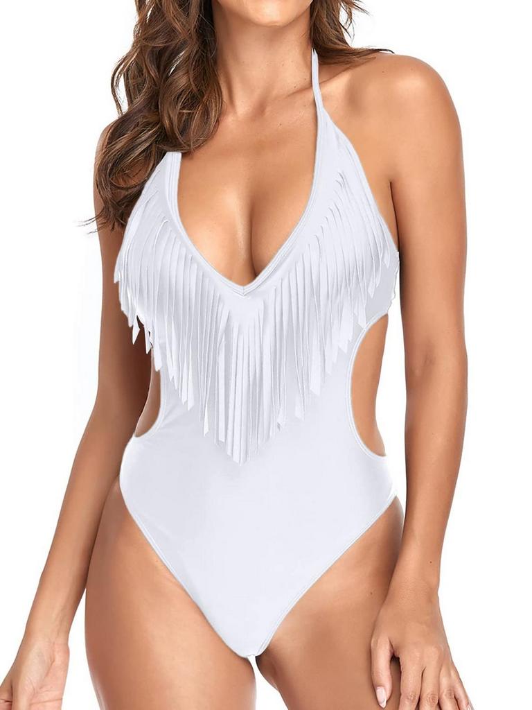 LYANER FRINGE SWIMSUIT M