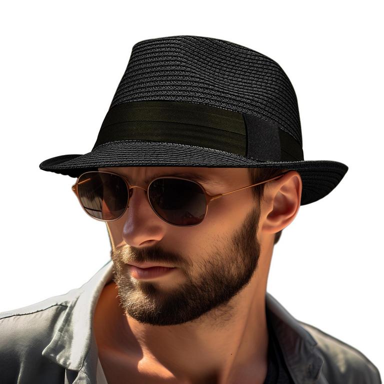 UNISEX STRAW FEDORA HAT