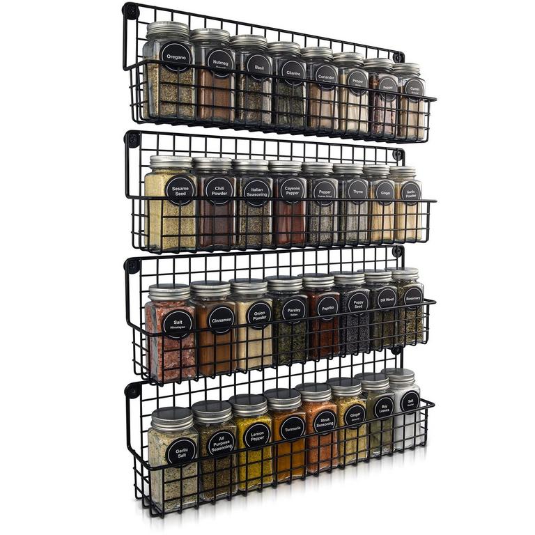 4 ZICOTO FARMHOUSE SPICE RACKS