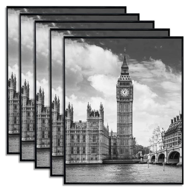 5 GOMAIZE 8"X10" BLACK FRAMES