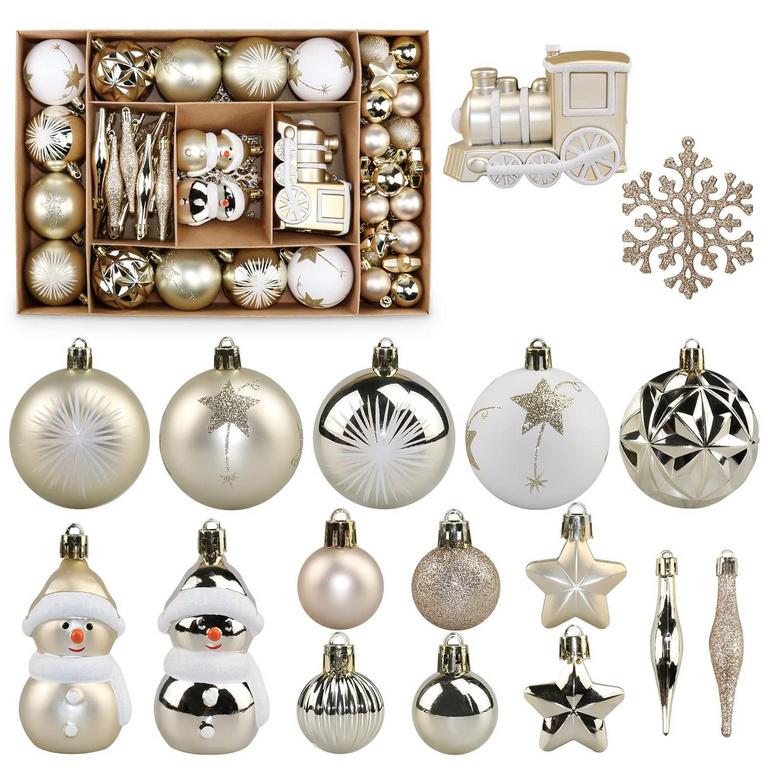 80PK XMAS BALL ORNAMENTS