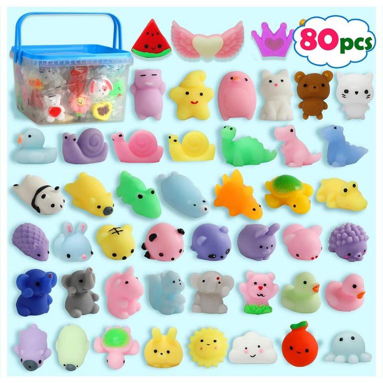 80 PCS MOCHI SQUISHY TOYS