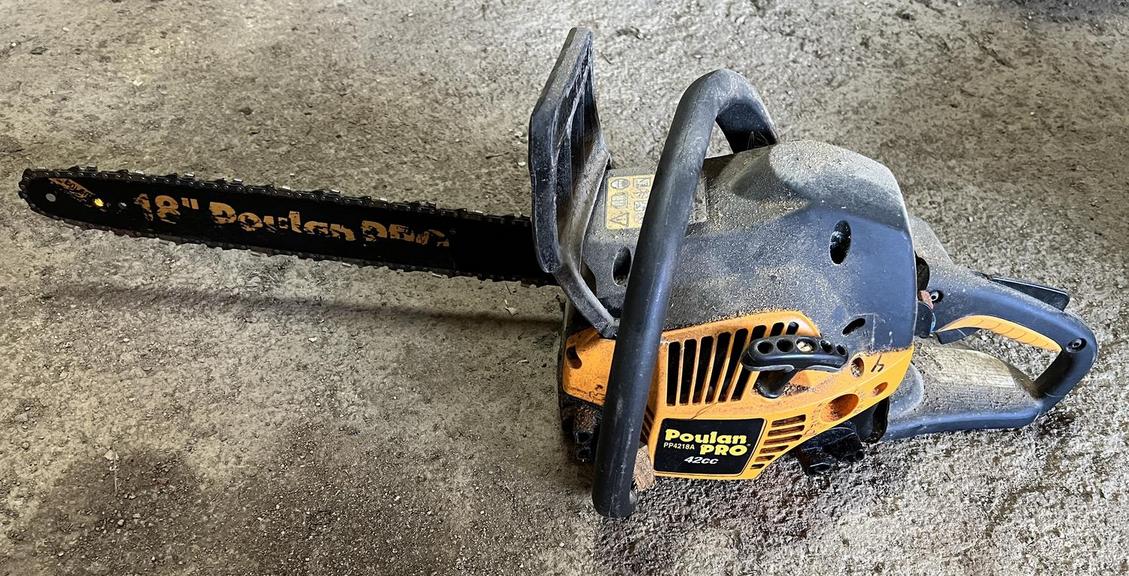 Auction Ohio Poulan Pro 42cc 18" Chainsaw