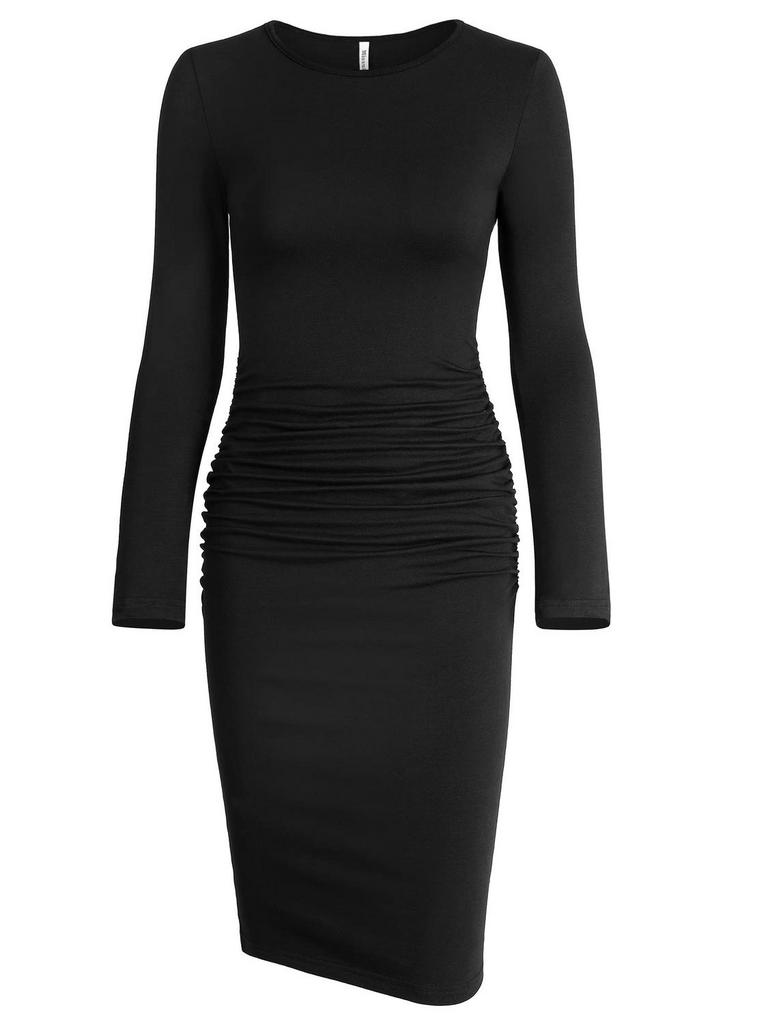 MISSUFE M BLACK BODYCON DRESS