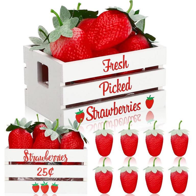 MINI STRAWBERRY CRATE DECOR