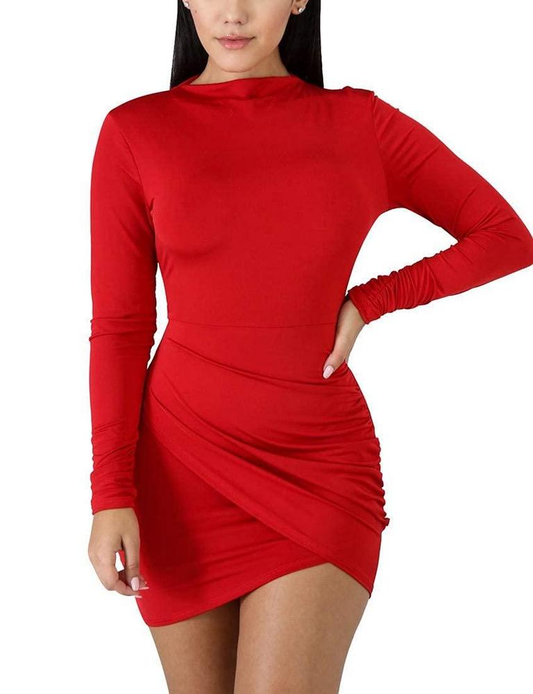 BORIFLORS RUCHED DRESS S