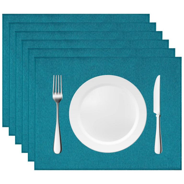 6 JEHDHE TEAL PLACEMATS