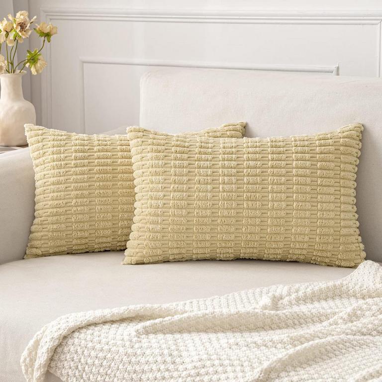 2 CORDUROY PILLOW COVERS