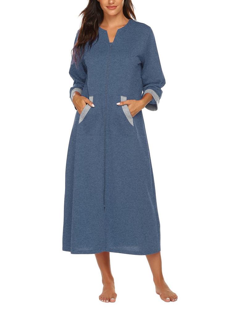 EKOUAER ZIPPER ROBE WOMEN