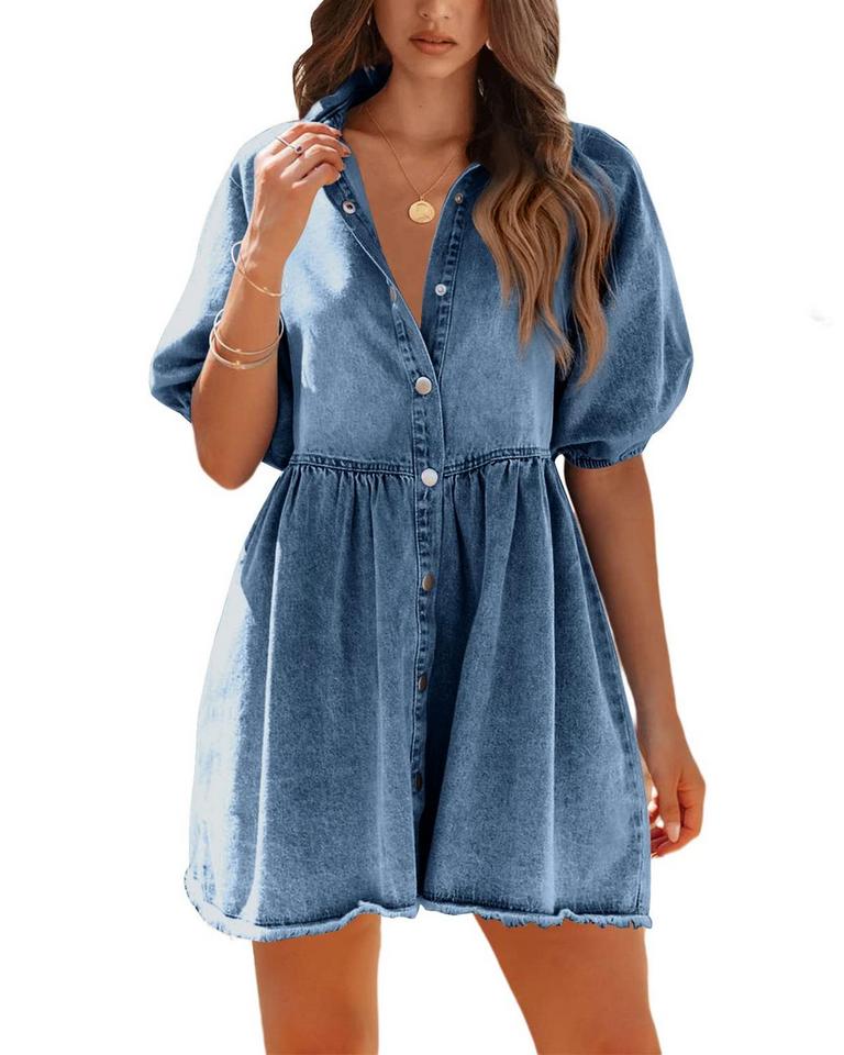 L PEPOCHIC DENIM DRESS