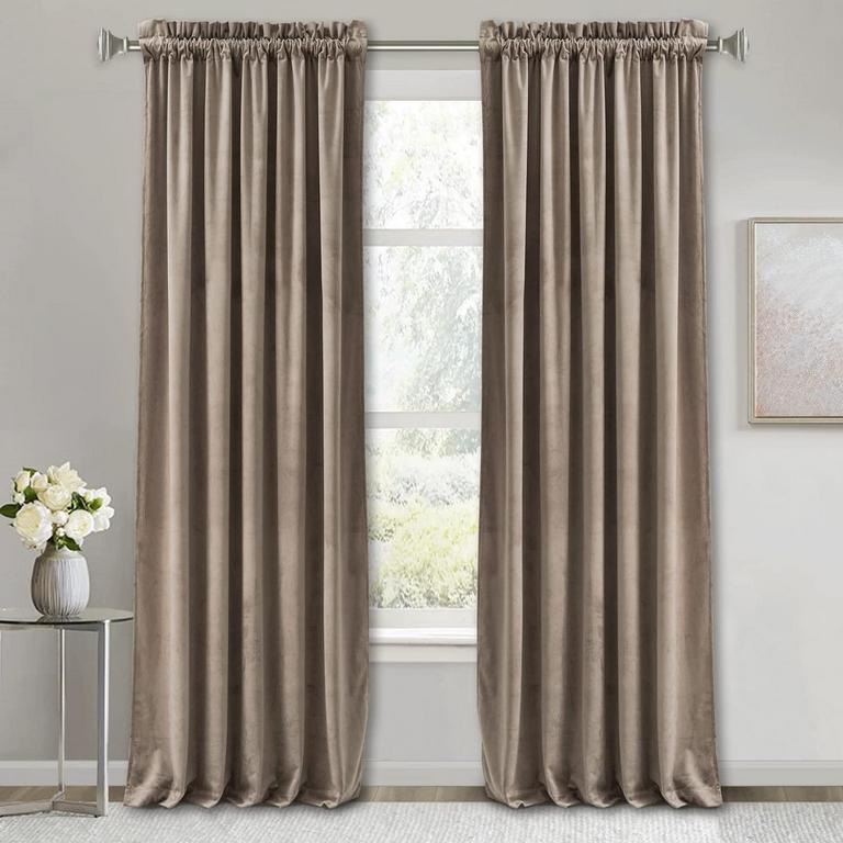 RYB HOME 52X84 VELVET CURTAINS