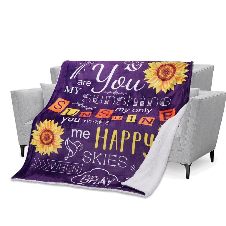 SUNFLOWER BLANKET PURPLE