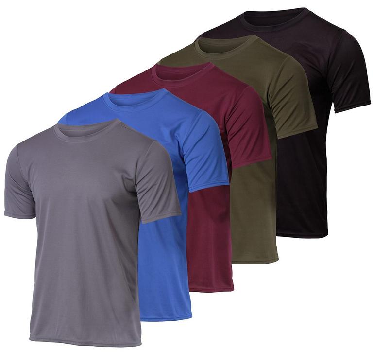 5PK REAL ESSENTIALS DRY MESH T-SHIRT