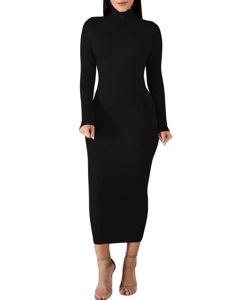 BORIFLORS TURTLENECK DRESS XL