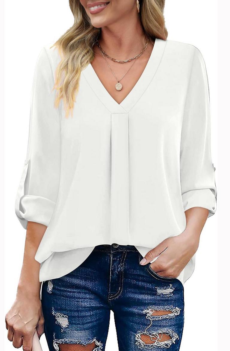 XIEERDUO VNECK BLOUSE L