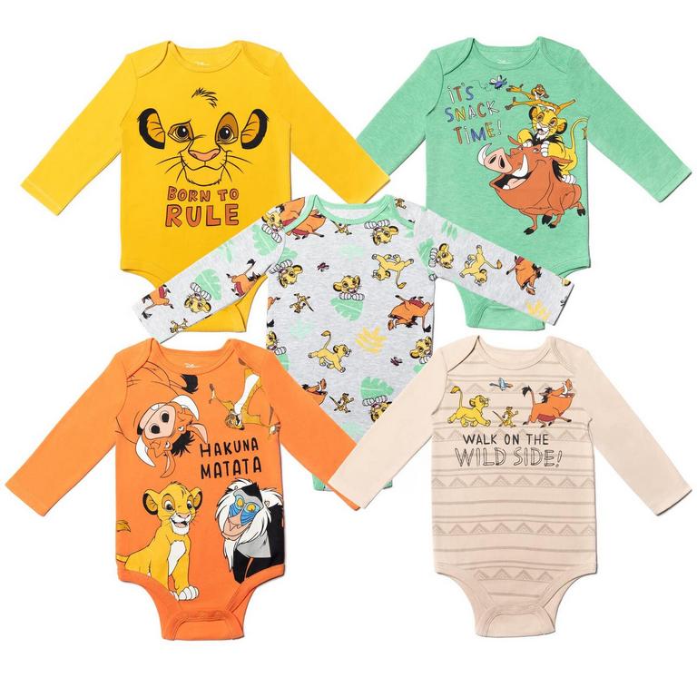 DISNEY 5PK BODYSUITS 0-3M