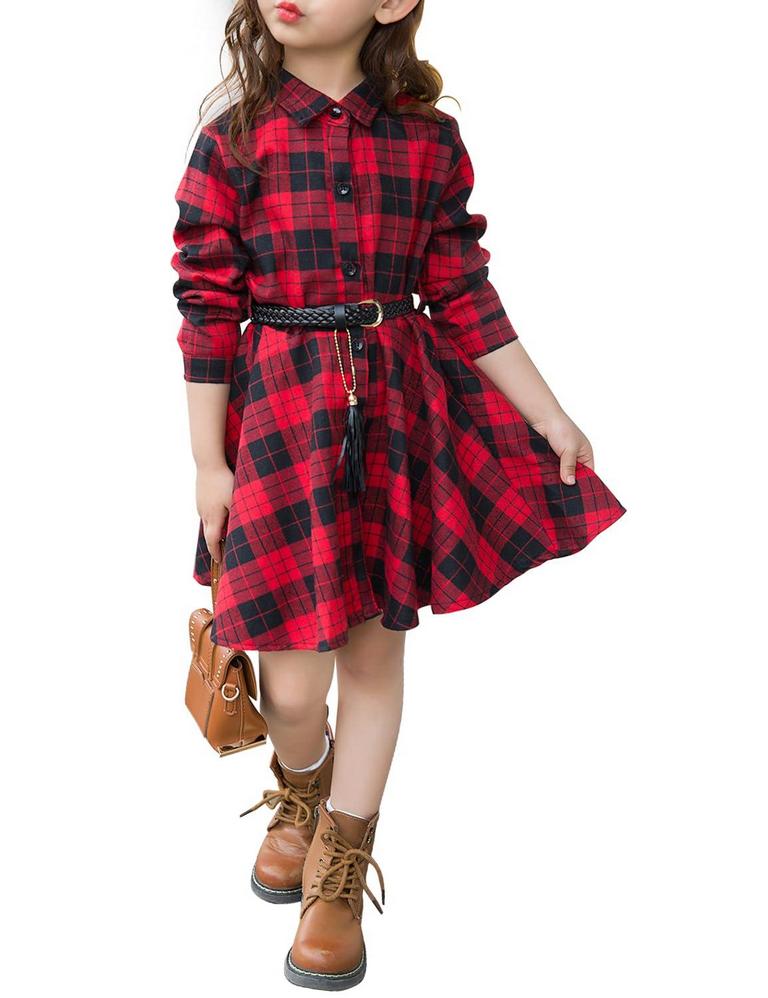 AGQT PLAID DRESS 3-11T