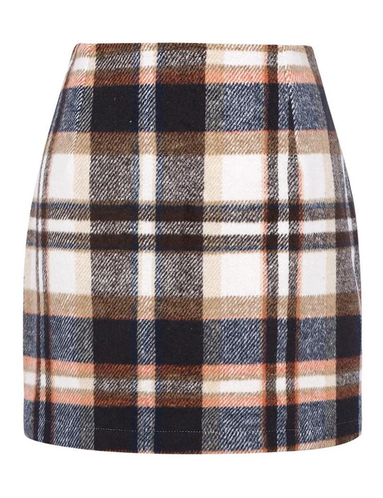 IDEALSANXUN PLAID SKIRT