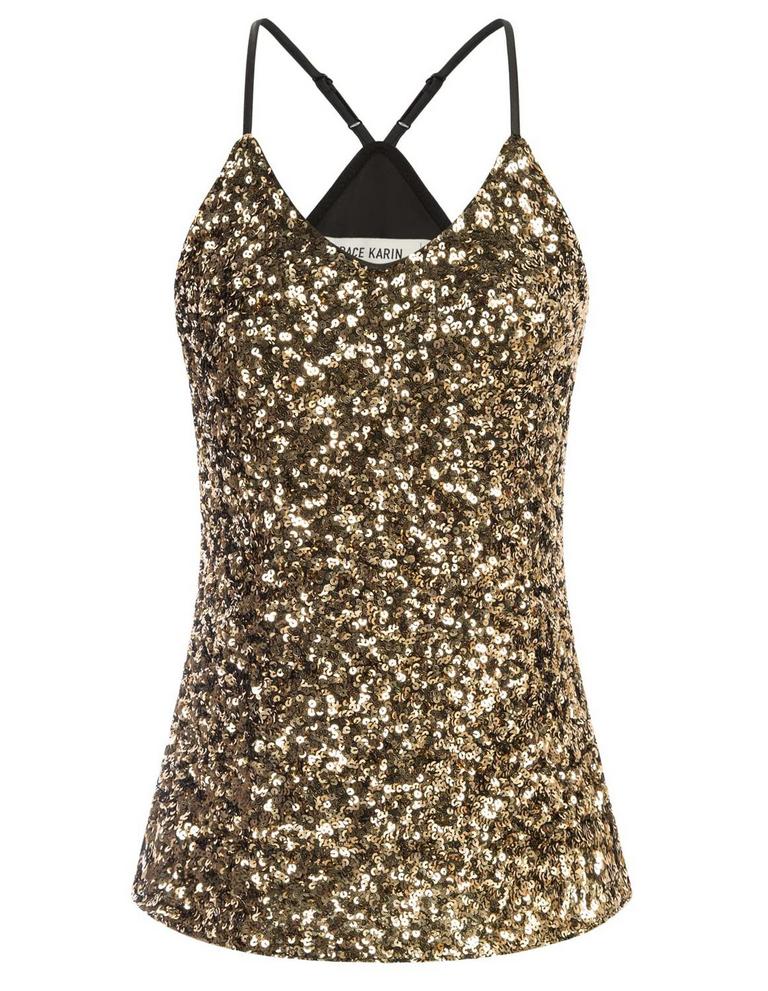 GRACE KARIN SPARKLE TOP