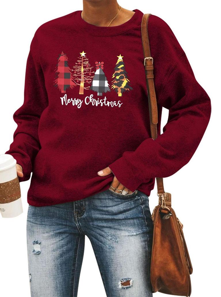 ASTANFY XMAS TREE SWEATSHIRT S