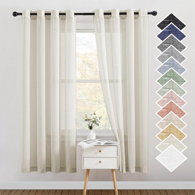NICETOWN LINEN FLAX CURTAINS