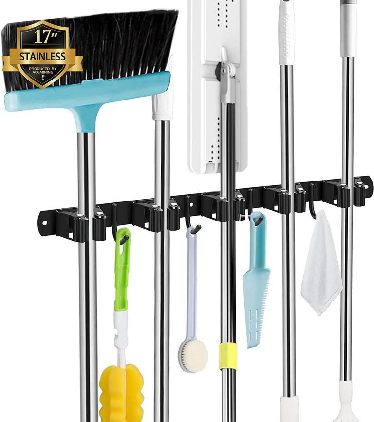 BLACK MOP BROOM HOLDER