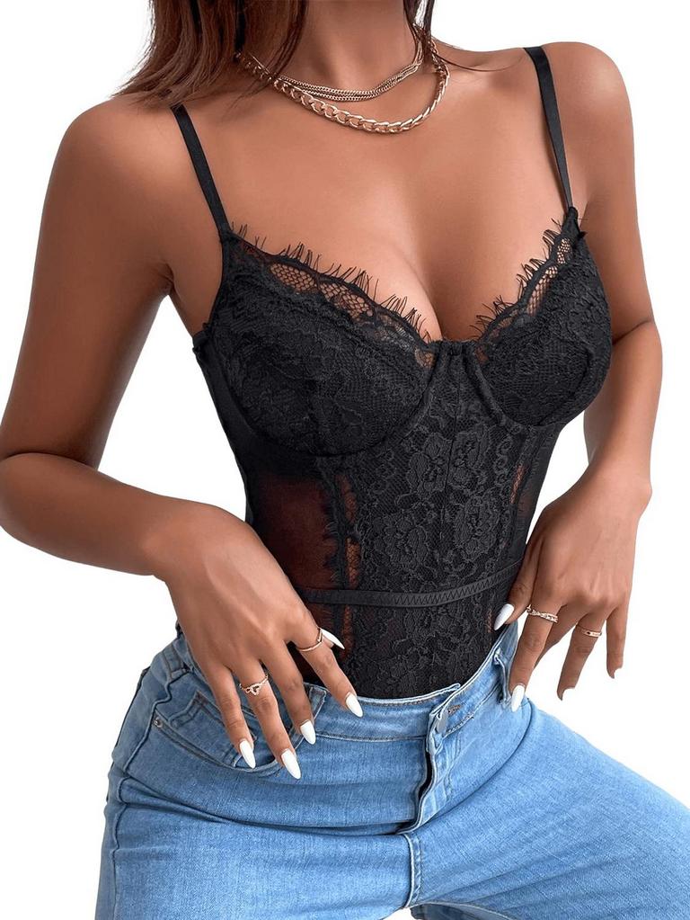 SWEATYROCKS V-NECK CAMI BODYSUIT