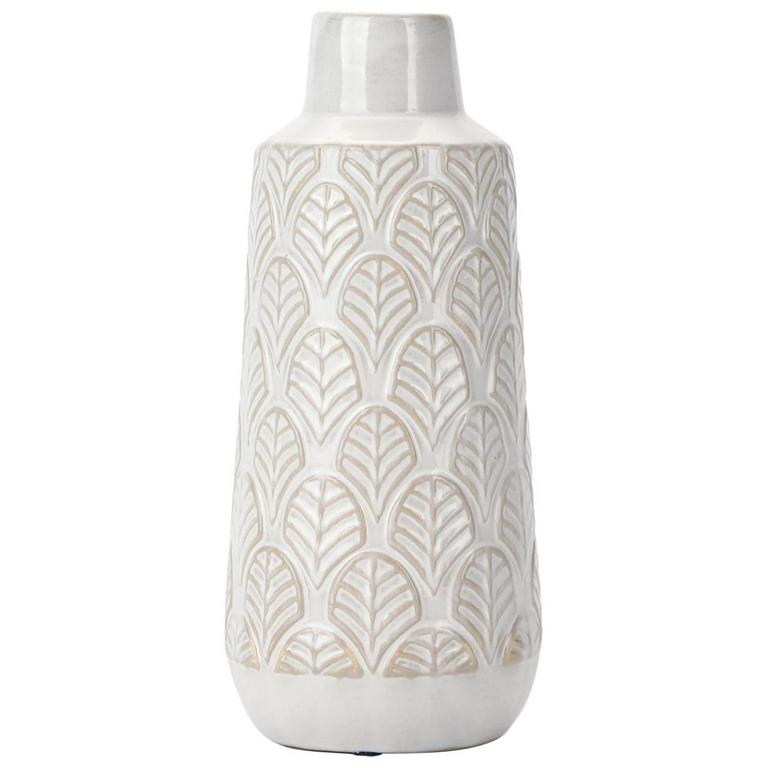 LITEVISO 10IN WHITE VASE