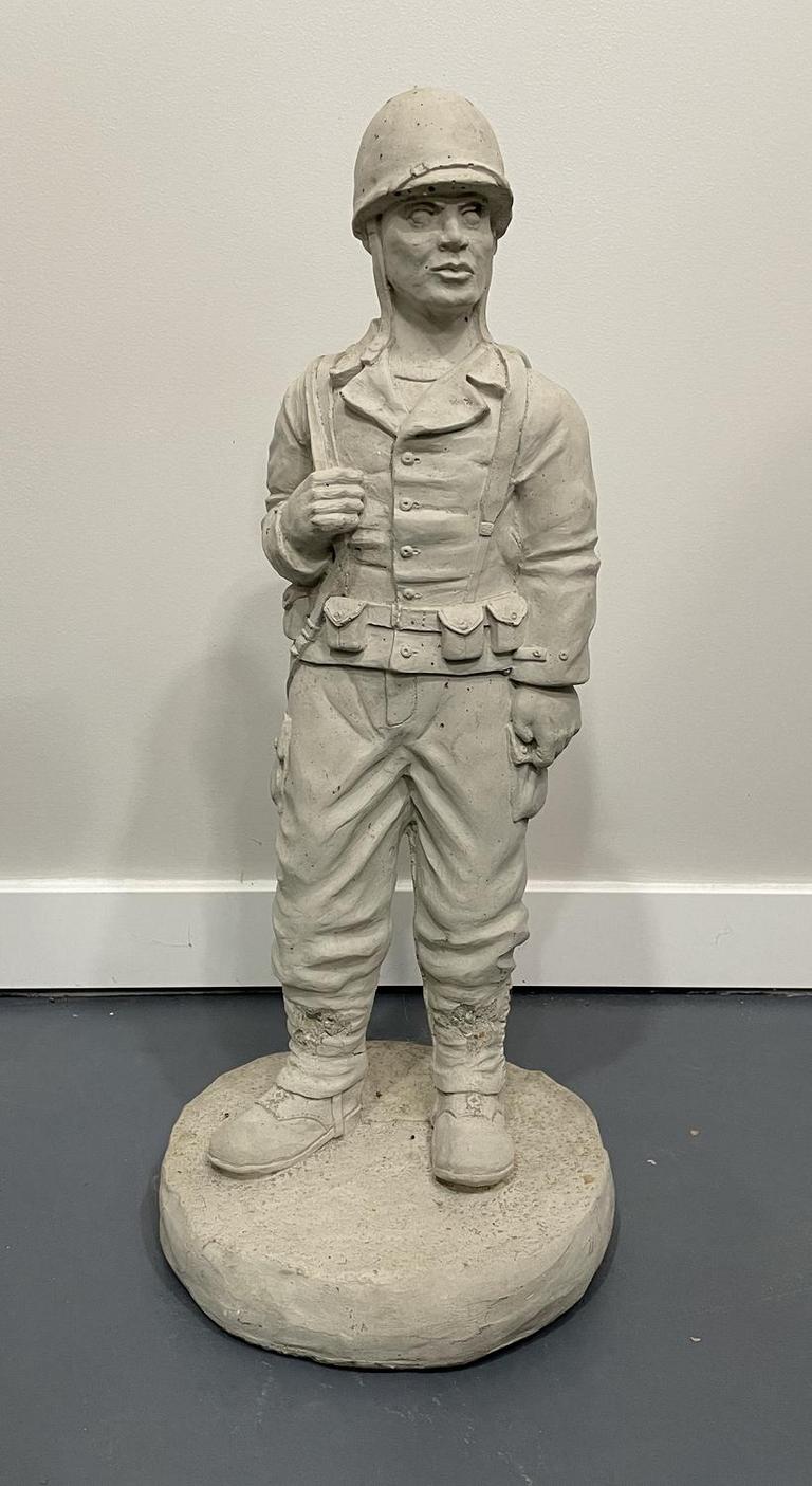 Auction Ohio Concrete Military Statue
