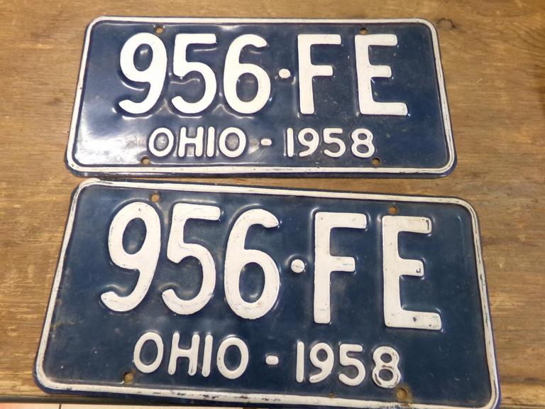 Auction Ohio License plates