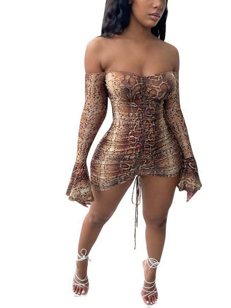 SEXY S LEOPARD MINI DRESS