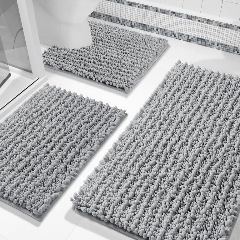 YIMOBRA PLUSH BATH RUG SET