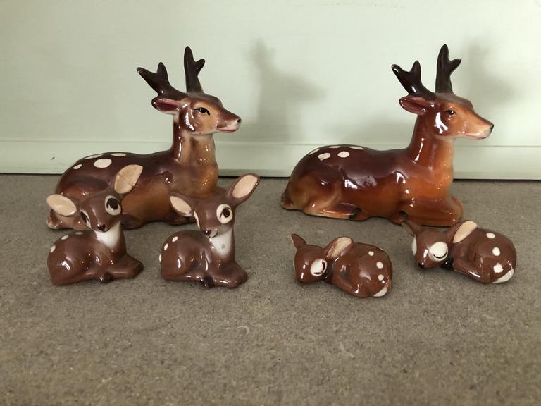 Auction Ohio Vintage Deer Figurines