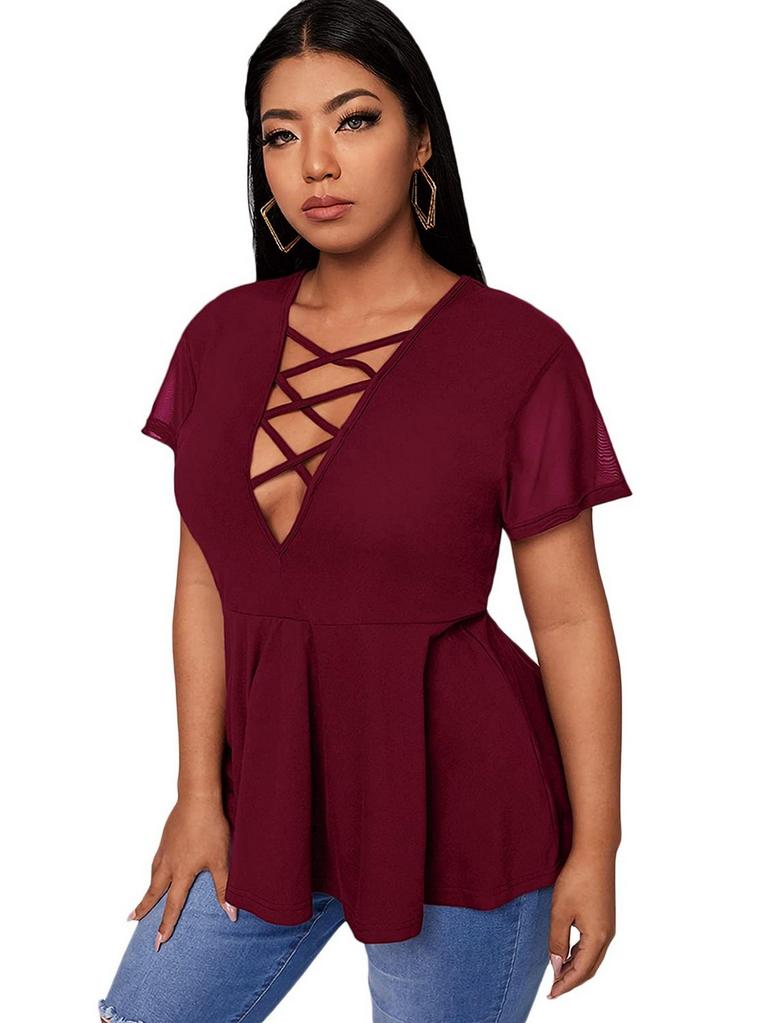 SOLY HUX 3XL PEPLUM TOP