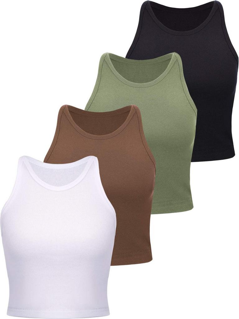 SATINIOR CROP TANK TOPS