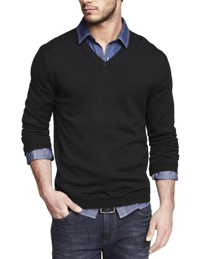 COOFANDY VNECK SWEATER L