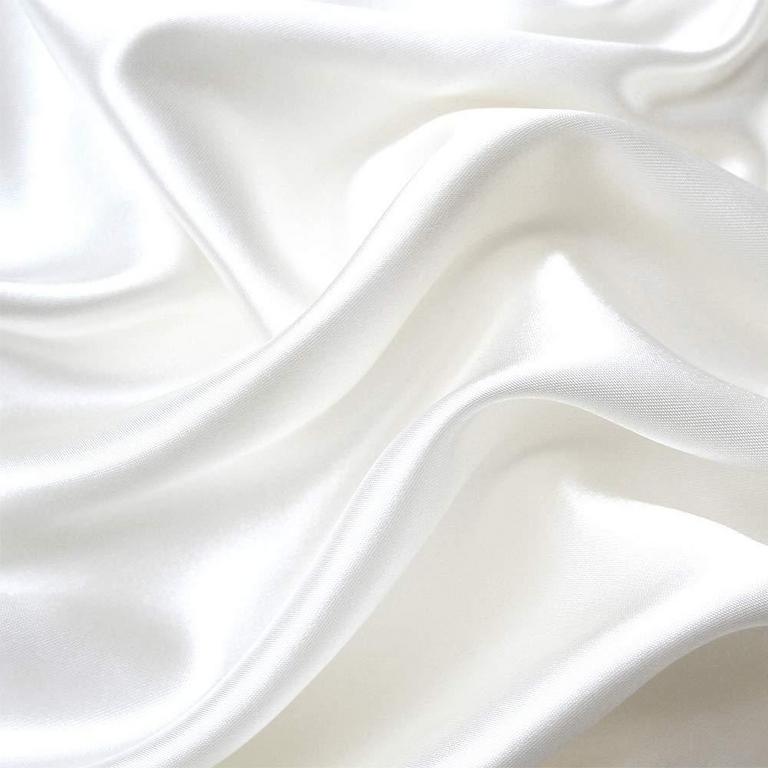 SATIN FABRIC WHITE