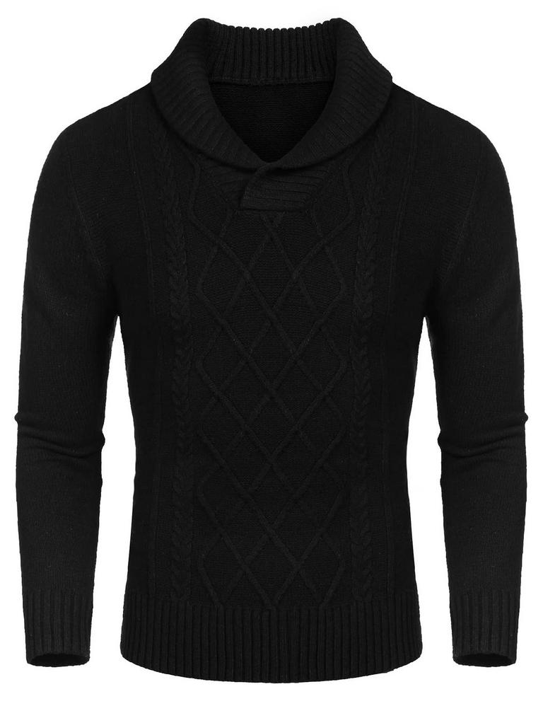 COOFANDY MEN'S SHAWL COLLAR SWEATER
