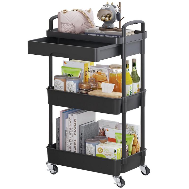 3-TIER ROLLING UTILITY CART