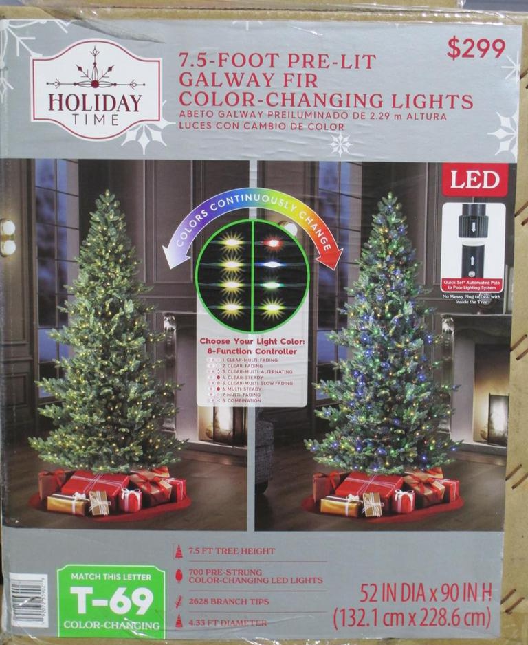 Auction Ohio *NEW* 7.5' PreLit Galway Fir Christmas Tree Color