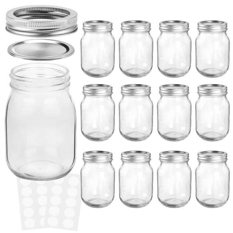 12 KAMOTA 12OZ MASON JARS