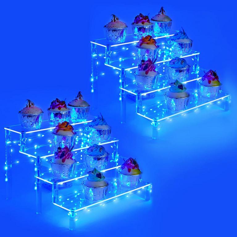2 LED ACRYLIC DISPLAY RISERS