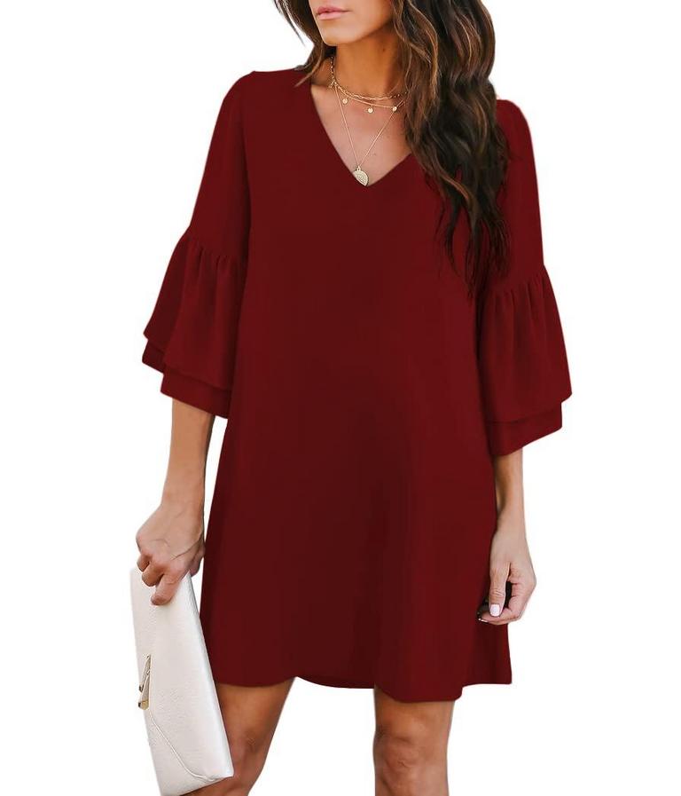 BELONGSCI V-NECK DRESS