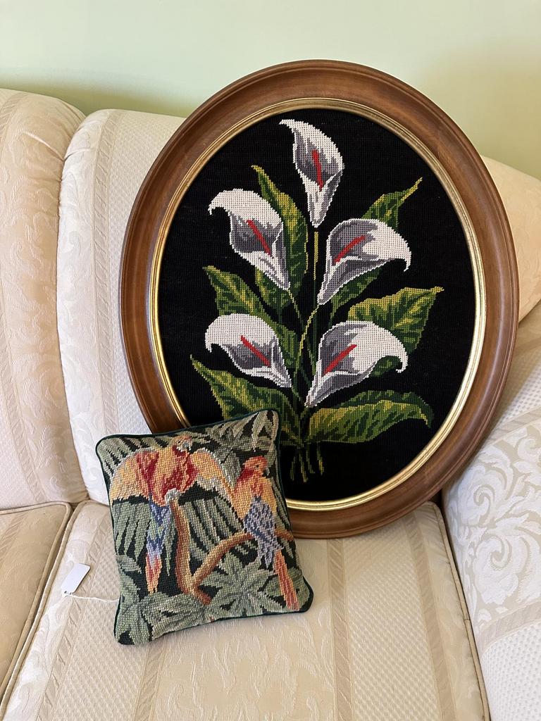 Auction Ohio Needlepoint framed etc