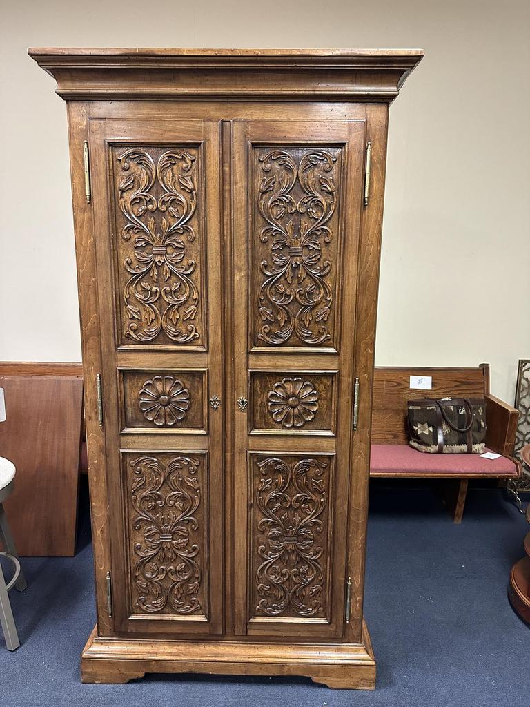 Auction Ohio carved armoire