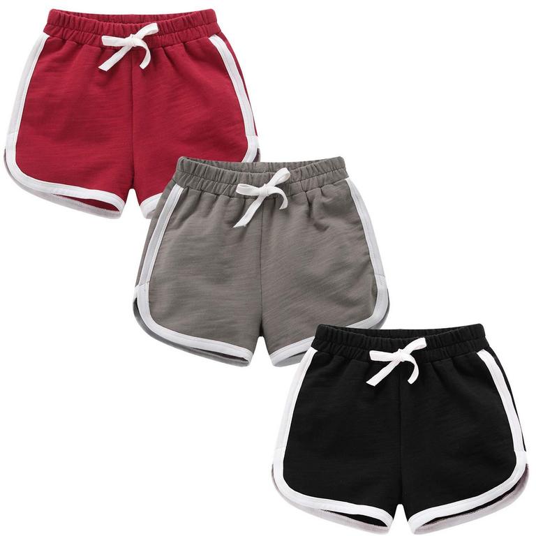 3PK GIRLS BOYS COTTON SHORTS