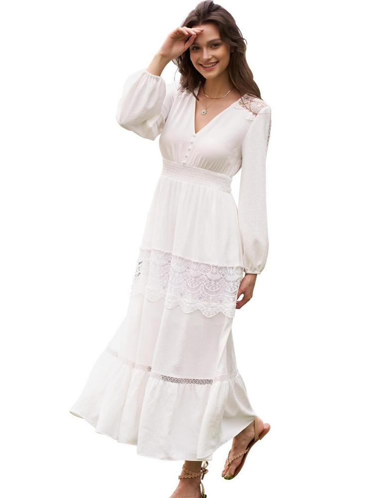 OLAESA LACE MAXI DRESS