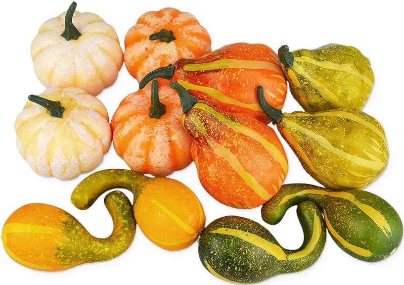 12PC ARTIFICIAL PUMPKINS