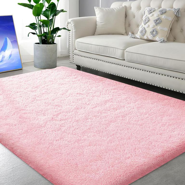 FLORALUX PINK SHAG RUG